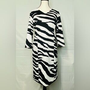 JONES NEW YORK ZEBRA PRINT DRESS